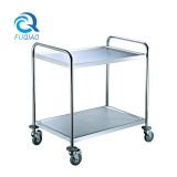 Stainless steel two-layer dining cart(round tube)