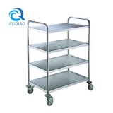 Stainless steel four-layer dining cart (round tube)