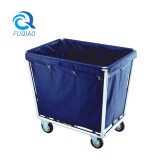 Stainless steel cone-shaped laundry cart