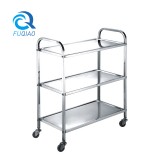 Stainless steel three layer hot pot cart 