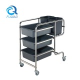 Stainless steel collecting cart (round tube)