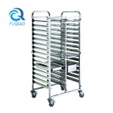 Stainless steel double-line tray trolley