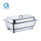 Oblong roll chafing dish w/ electric control water pan 