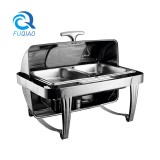 Oblong roll top chafing dish w/show window