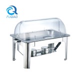 Oblong roll chafing dish W/PC cover