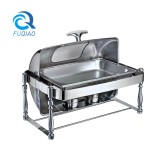 Oblong roll top chafing dish w/Show window