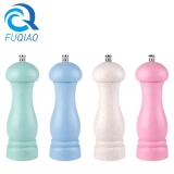 Colorful Wood Manual Salt and Pepper Grinder Set with Adjustable Ceramic Core