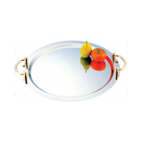 Round tray w/handles