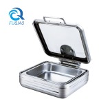 2/3 Induction chafing dish w/glass window lid