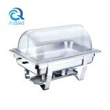 Oblong roll chafing dish w/pc cove