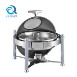 Round roll chafing dish w/show window