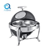 Round roll chafing dish w/show window