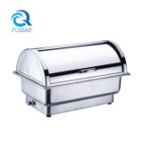 Oblong roll chafing dish w/ electric control water pan 