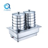 Oblong roll chafing dishw/steamer  w/ electric control water pan 