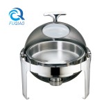 Round roll chafing dish w/show window 