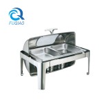 Oblong roll top chafing dish w/show window