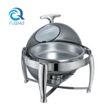 Round roll chafing dish w/show window