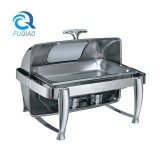Oblong roll top chafing dish W/show window