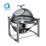 Round roll chafing dish w/show window 